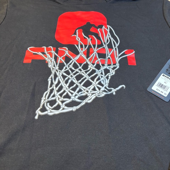 And1 Black Hoodie with Red and Gray Design - Picture 3 of 14